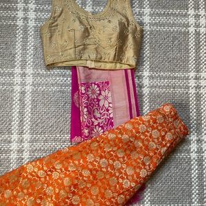 Indian wedding attire: Lehenga + Choli + Dupatta